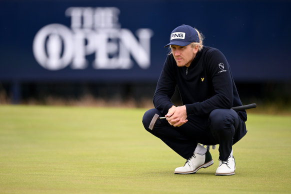 Travis Smyth during the second round of the British Open.