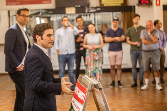 ALP candidate Martyn Abbott at his campaign launch 
