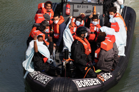 A September Border Force operation that saw these migrants intercepted in the English Channel and taken for processing in Dover.