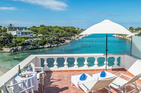 Relaxed coastal hideaway Hotel Bahia is mere steps from the mouthwash-blue waters of the Mediterranean.