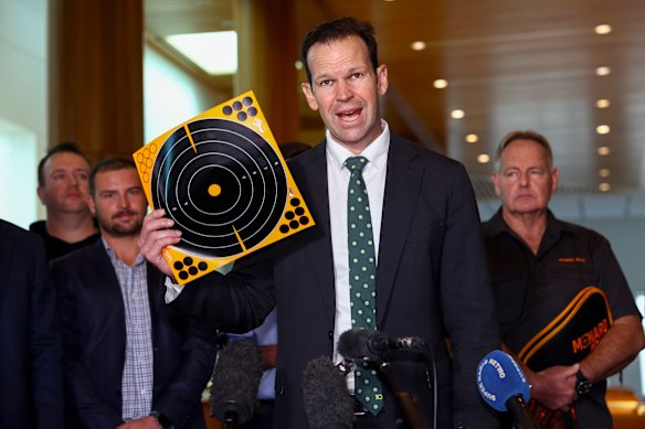 Nationals leader Matt Canavan during a press conference criticising the buyback.
