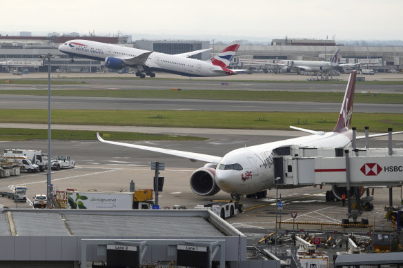 British Airways says it expects “to run a near-full schedule” from Heathrow on Sunday.