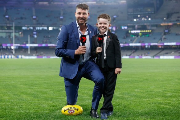Dale Thomas will be prominent on Channel Seven’s footy coverage this season.