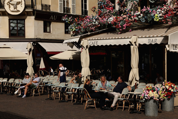 Parisian cafes are struggling for business.