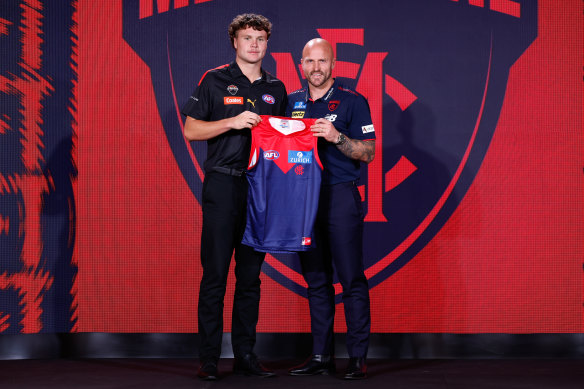 Harvey Langford joined the Demons at pick 6