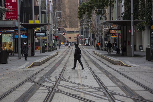 Sydney’s CBD has been hit hard by the latest lockdown.