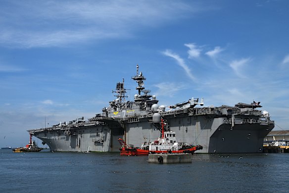 USS Tripoli amphibious assault ship.
