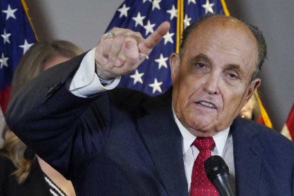 Trump’s personal lawyer Rudy Giuliani is also named as a defendant in the lawsuit.