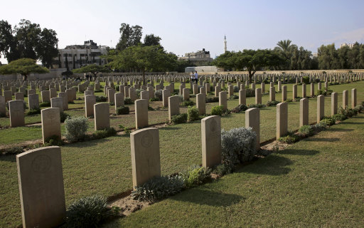 The Gaza War Cemetery in Gaza City in 2018. 