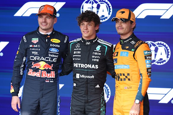 Mercedes' Kimi Antonelli achieved another pole position ahead of Red Bull's Max Verstappen and McLaren's Lando Norris.