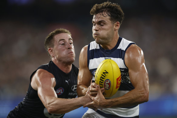 Geelong’s Jack Bowes.