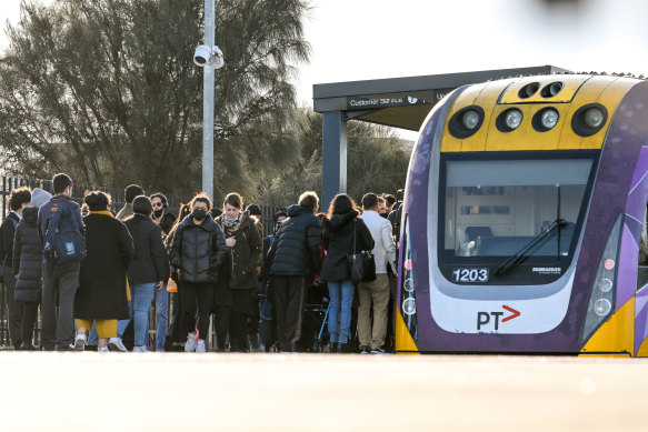 Booming suburbs along the Melton and Wyndham lines are still serviced by V/Line trains.