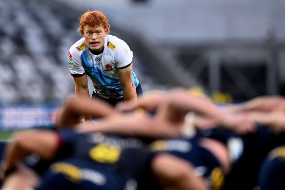 Tane Edmed scored 13 of the Waratahs’ 32 points in Dunedin.