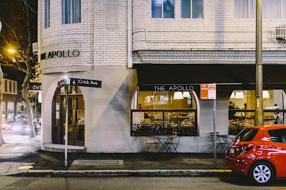 The Apollo restaurant in Potts Point, pictured here prior to social distancing being enforced.