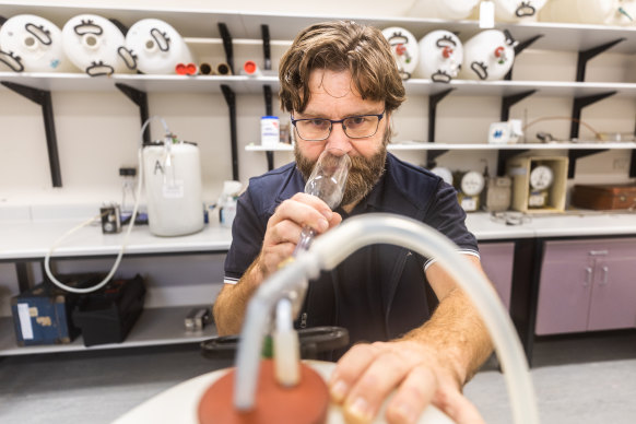 Senior odour engineer Christopher Bydder detects and analyses smells for the EPA.