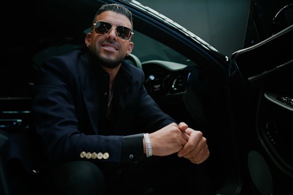 Adrian Portelli in 2023 at the Australian Financial Review's Young Rich List photoshoot. 