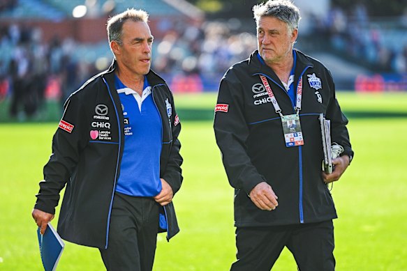 Clarkson and Viney earlier in the season at Adelaide Oval.