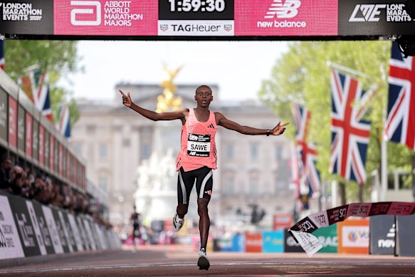 Sabastian Sawe becomes the first person in history to run a sub-two hour marathon.