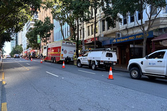 A section of George Street in the Brisbane CBD has been evacuated due to a suspected gas leak.