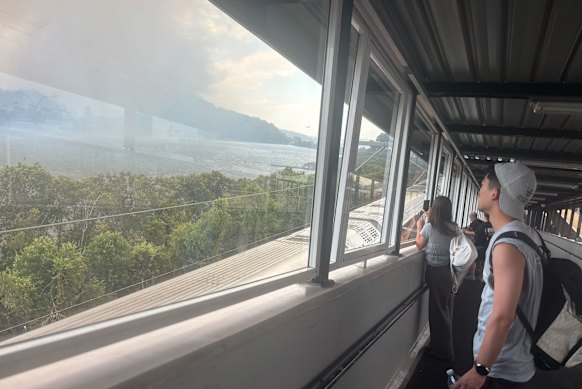 Passengers stranded at Woy Woy station. 