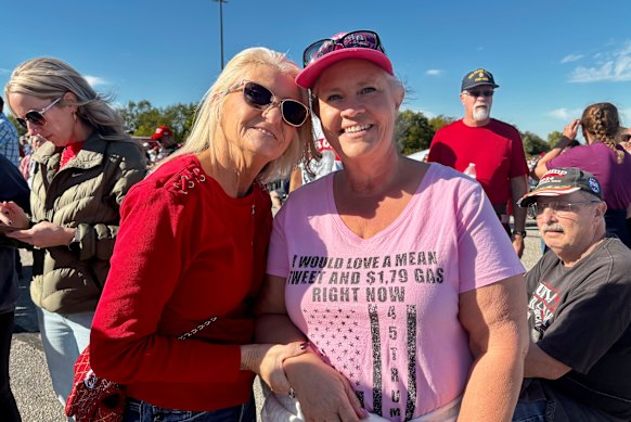 “Thank God I’m not in California, where they have stupid high Democratic prices,” said Tracey Eberhart.
