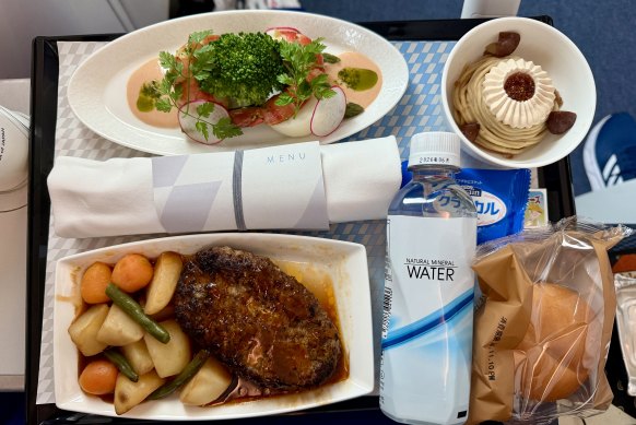 Economy passengers can pay $25 to receive a business class meal.