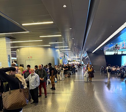 Scenes from Hamad International Airport after an airspace closure threw flights into chaos.
