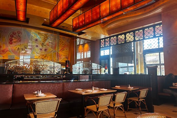 Inside the Cheesecake Factory in Queens, New York.