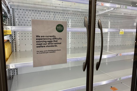 US supermarkets are routinely selling out of eggs, despite the added expense.