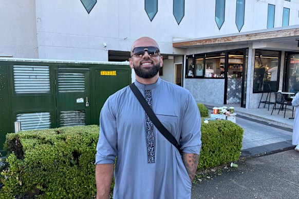 Ibrahim Sekloui was among those protesting against the prime minister's visit to Lakemba Mosque for Eid prayers on Friday.