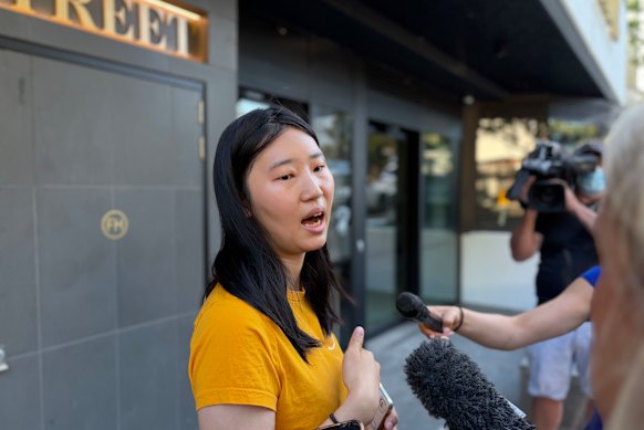 One resident spoke to the press when leaving the building on Friday morning, tearing up when she heard the news the woman and child had died.