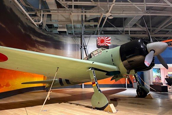 A Mitsubishi A6M “Zero” on display at the Pearl Harbour Aviation Museum. The long-range fighter saw action through the Pacific