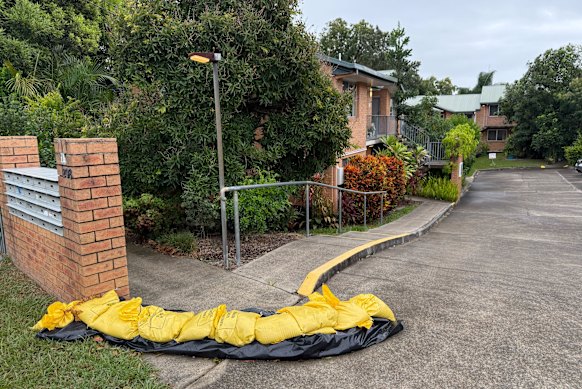 The SES’s stormwater diversion system on Gladstone Road.