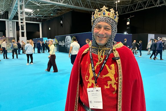 Chris Luck says he dressed as Richard the Lionheart to remind Britain what makes it great.