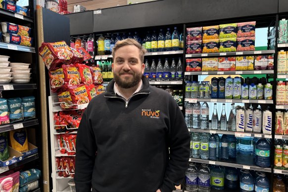 Grocery store manager Anthony Esposito in Montreal, Canada, says customers have become more conscious about the origin of the products they are buying.