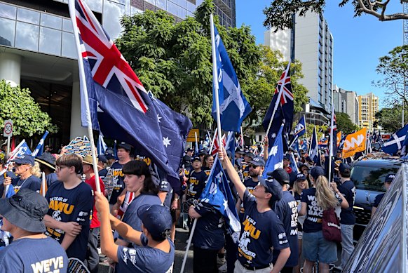 AWU members at Brisbane’s 2026 Labour Day march.