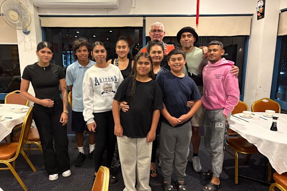 Nathan Merritt celebrates his father Tony’s birthday with family last month.