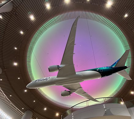 Inside Alaska Airlines’ global training centre in Seattle. Alaska Airlines’ purchase of Hawaiian Airlines allows new route combinations for Australian passengers.
