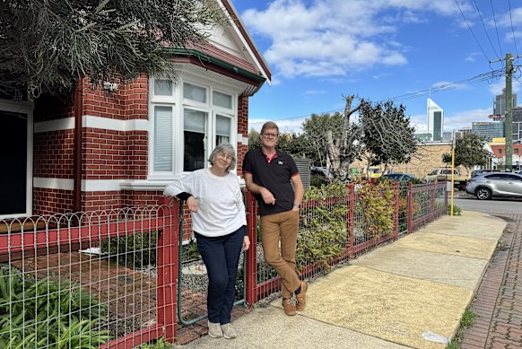 Judith Pugh and Robert Piper live in the Brookman and Moir state registered heritage precinct near the William Street development proposal.