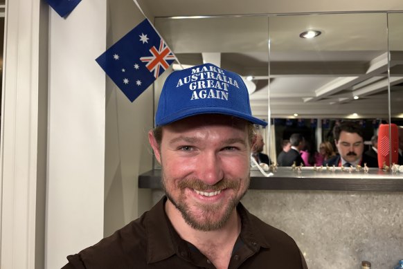 Lachlan Lade, who is running for the Senate in Queensland with the Libertarian Party, at the conference.