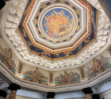 Mosaics at Shanghai Pudong Bank.