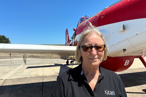 Base manager Cherie Marshall is also a pilot with the Australian contingent.
