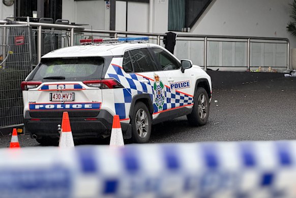 The scene of the shooting at Fitzy’s Loganholme.
