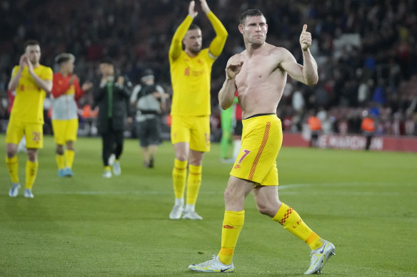 James Milner was handed a rare start for Liverpool.