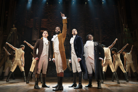 The hit hip-hop musical Hamilton, coming to Sydney in March.