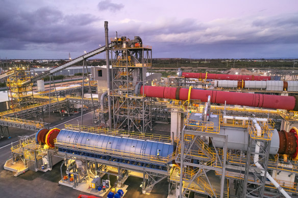 Strategic investment: Tianqi’s lithium hydroxide plant at Kwinana.