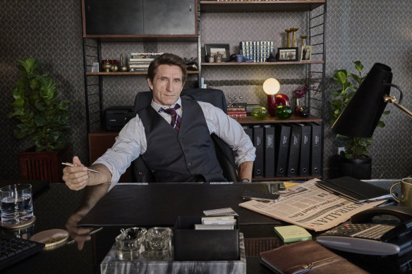 Jonathan LaPaglia as media mogul Peter in the TV series Strife, which is loosely inspired by Mia Freedman’s book Work, Strife, Balance.