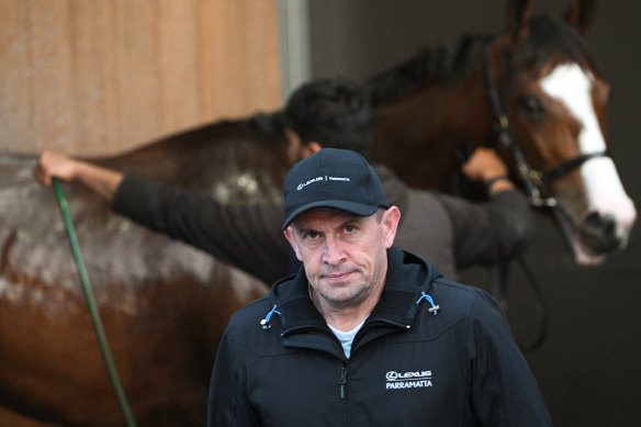 Chris Waller says Soulcombe (behind) will return for the Melbourne Cup next year.