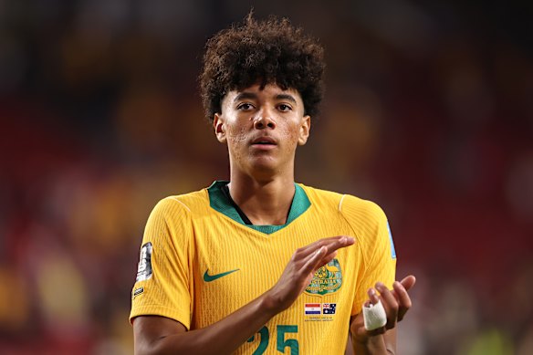 Teenage defender Lucas Herrington earned praise from his coach for his composed display against Paraguay.