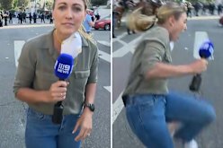 Nine News⁢ correspondent Lauren Tomasi was shot with a rubber⁢ bullet while covering the protest.